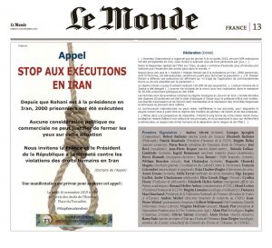 appel intellectuels contre executions en iran le monde 14 nov 2015