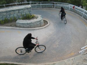 women cycling iran