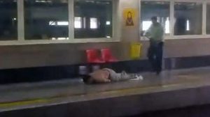 The moment that the securities men opened fire on