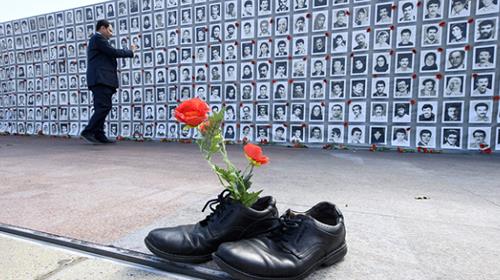 A memorial to the victims of the 1988 massacre
