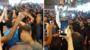 Night demonstration in southern Iranian cities