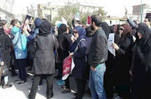 Women protest in Karaj