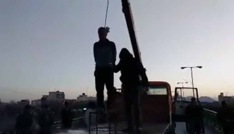 homme pendu en public isfahan iran
