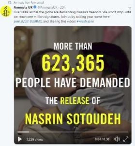 pétition nasron sotoudeh iran