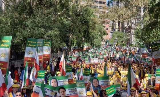 rassemblement irano américains contre présence rouhani new york iran