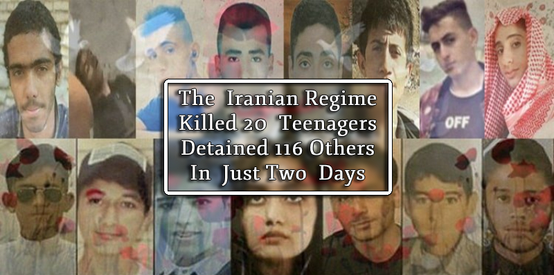 116 adolescents arrêtés et 20 tués iran