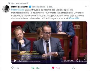 saulignac manifestations iran