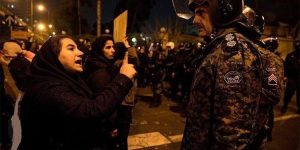 protestations crash avion iran