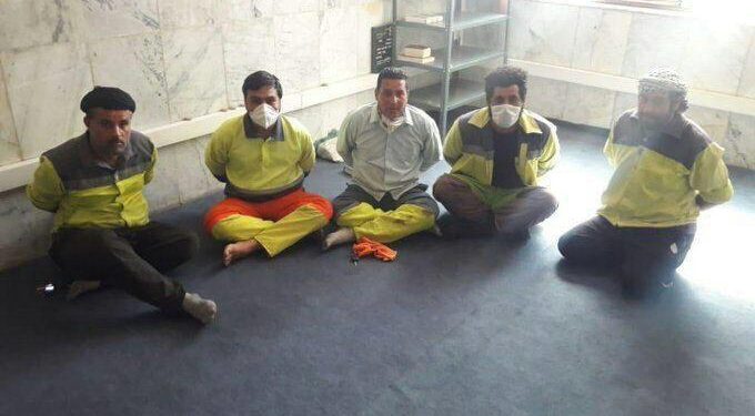 Kut Abdullah municipalité arrête cinq travailleurs iran