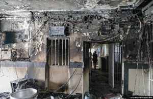 incendie dans la prison d'Evine iran csdhi
