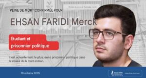 condamnation-a-mort-de-ehsan-Faridi-iran-csdhi
