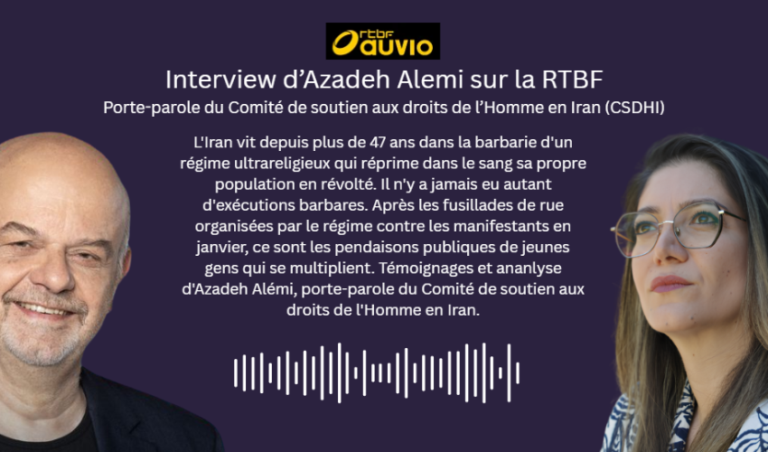 Interview d’Azadeh Alemi sur la RTBF (Radio)